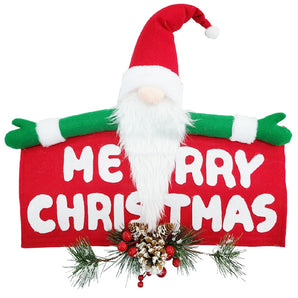 Banner: 43cm(H) x 50cm(L) | Santa holding Merry Christmas