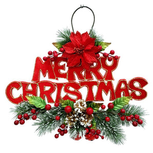 Merry Christmas sign: 46cm(H) x 48cm(W) | Holly