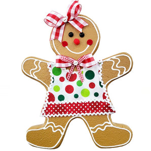 Gingerbread ornament: 30cm | Girl with dots