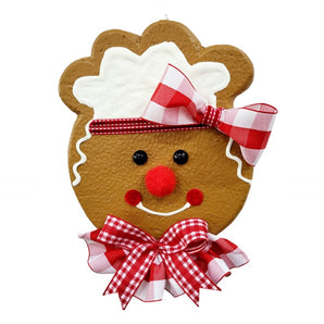 Gingerbread ornament: 20cm | Face with bow in hat