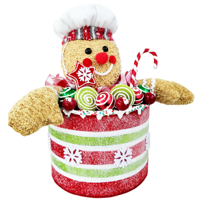 Gingerbread standing ornament: 32cm | Man in box