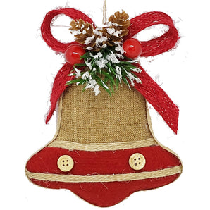 Bell: 15cm | Hessian with Red