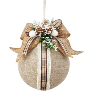 Ball: 10cm(D) | Hessian with White