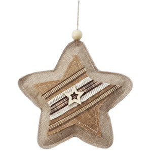 Star: 15cm | Hessian with White