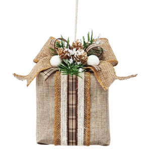 Gift box: 13cm | Hessian with White