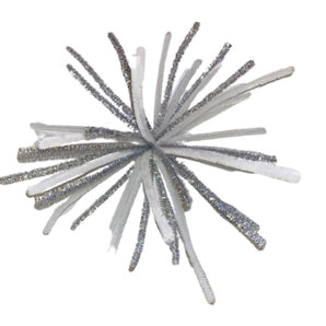 Pipe cleaners: 30cm(L) x 8mm(W) | Silver & White