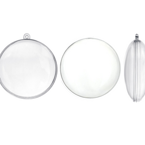 Bauble PVC: 9cm | Fillable bauble | Separated disc