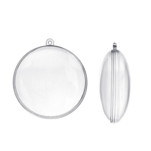 Bauble PVC: 7cm | Fillable disc bauble