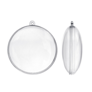 Bauble PVC: 9cm | Fillable disc bauble