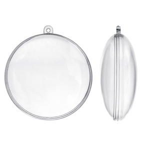 Bauble PVC: 11cm | Fillable disc bauble