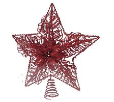 Tree topper: 28cm(H) x 25cm(W) | Five-pointed Star | Red