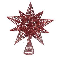 Tree topper: 28cm(H) x 25cm(W) | Ten-pointed Star | Red