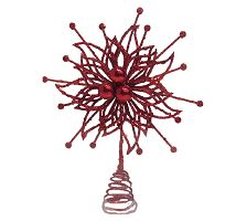 Tree topper: 24cm(H) x 19cm(W) | Star | Red