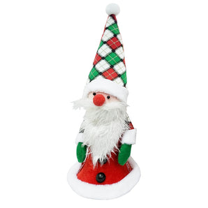 Checkered standing ornament: 35cm | Santa