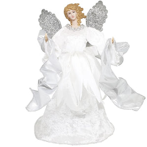 Tree topper: 34cm(H) x 18cm(W) | Angel | White