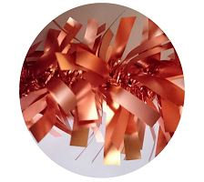 Tinsel garland: 2m(L) x 9cm(W) | Rose Gold | Matt