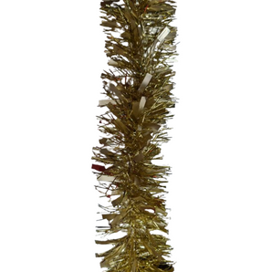 Tinsel garland: 2m(L) x 9cm(W) | Light Gold