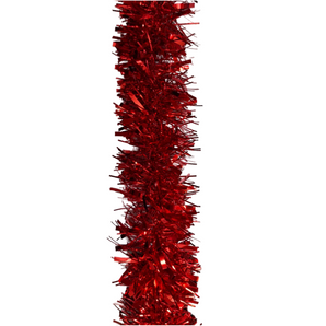 Tinsel garland: 2m(L) x 10cm(W) | Red