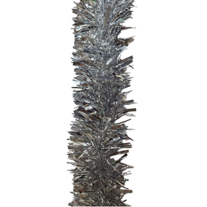 Tinsel garland: 2m(L) x 10cm(W) | Silver