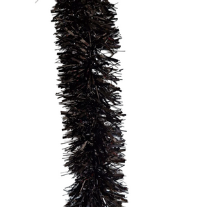 Tinsel garland: 2m(L) x 10cm(W) | Black