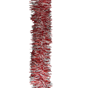 Tinsel garland: 2m(L) x 9cm(W) | Red & White