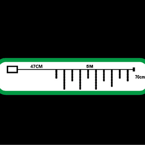 Icicle Light: Battery-aangedrewe | 5m Suiwer Wit 