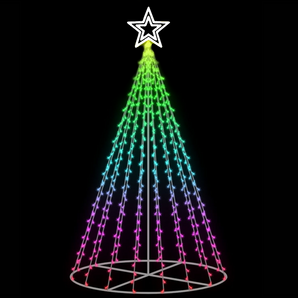 Fairy Light Tree: RGB with Pure White Star