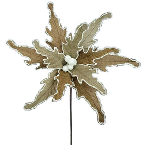 Poinsettia: 30cm | Hessian with White detail