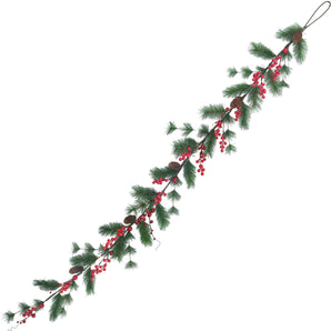 Garland: 2m | Green branches & Red Beries