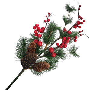 Pick: 70cm | Green branches & Red berries