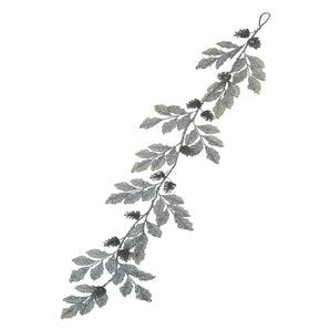 Silver Leaf Garland: 1.5m