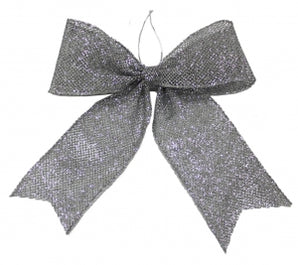 Bow: 26cm(L) x 24cm(W) | Silver glitter