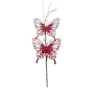 Pick: 54cm | Burgundy Butterfly