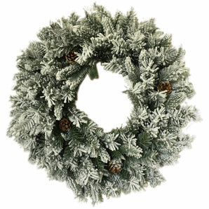 Snowy Wreath: 61cm