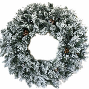 Snowy Wreath: 76cm