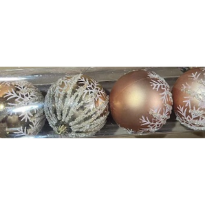 Bauble PVC: 10cm | Champagne & Rose Gold Decorative