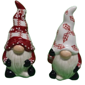 Salt & Pepper Shakers: 12cm(H) | Red Gnomes