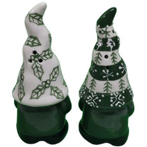 Salt & Pepper Shakers: 12cm(H) | Green Gnomes