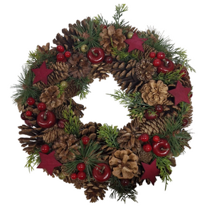 Wreath: 34cm(D) | Apples, Berries & Pine cones