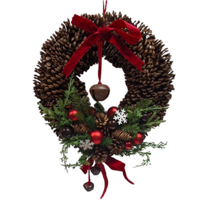 Wreath: 43cm(D) | Pine cones