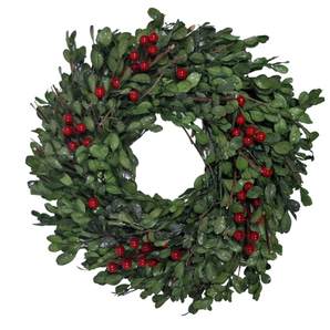 Wreath: 32cm(D) | Leaves with berries