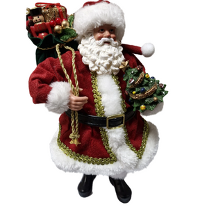 Santa: 28cm | Santa with present bag & tree