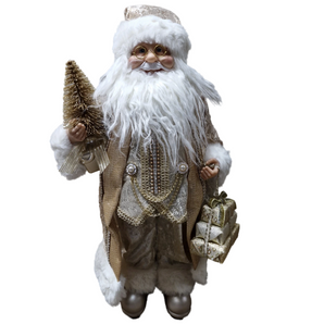 Santa: 45cm | Santa with Gold tree & present bag