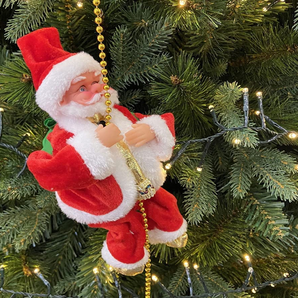 Santa on string: Climbing