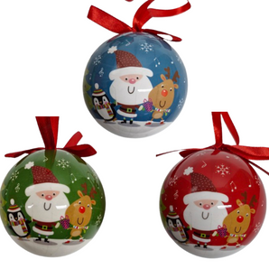 Bauble Decoupage set: 7.5cm | Red, Green & Blue