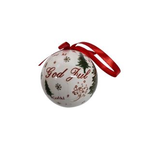 Bauble Decoupage set: 7.5cm | White with word