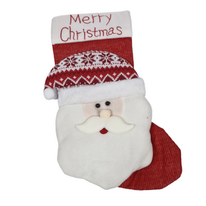 Stocking: 42cm(L) x 26cm(W) | Santa with hat