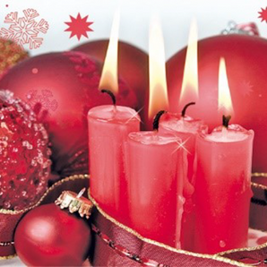 Napkins: Red Candles