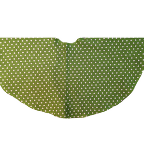 Tree Skirt: Green with White dots | 120cm