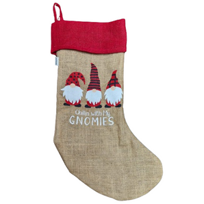 Hessian Stocking: 50cm (L) x 20cm (W) | Gnomes